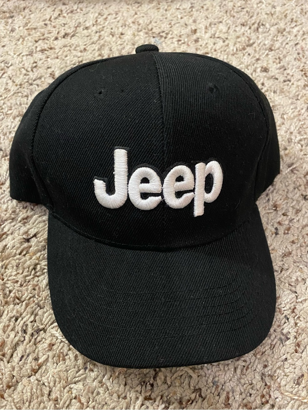 Jeep Black Cap with White Embroidered Logo